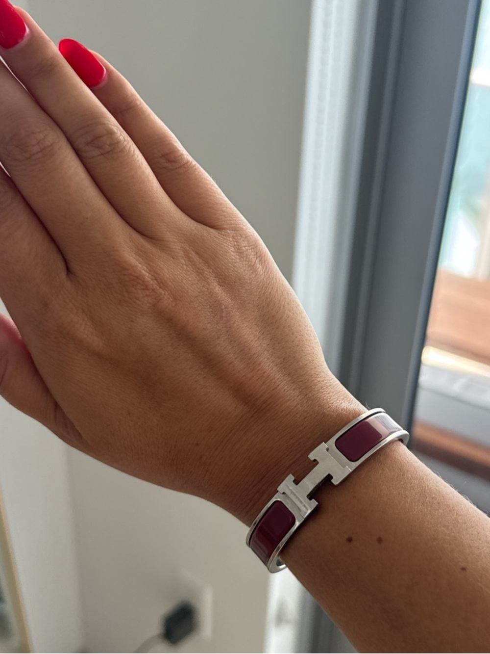 Hermes Enamel Narrow Clic HH Bracelet - Picture 3 of 5